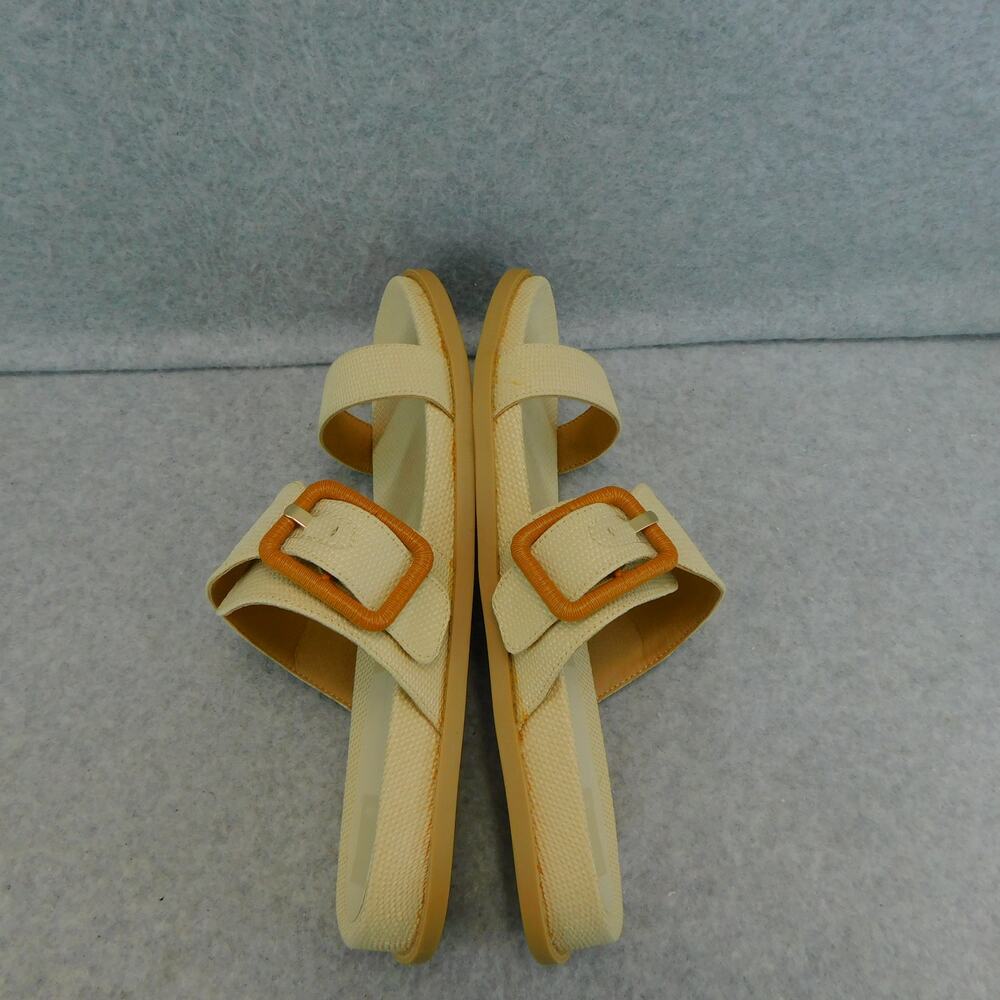 Dolce Vita Shoes Genzel Wheat Straps Beige Slip On Sandals - Size 9 New - Picture 6 of 10